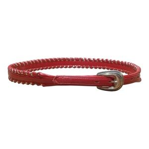 Womens Fischer Western Core Leather Belt With Silver Buckle